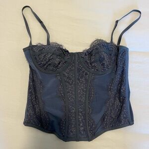 Navy lace Urban Outfitters Corset top
